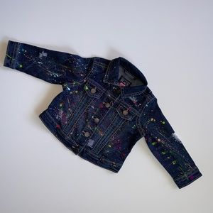 Custom hand painted baby jean jacket Carter’s